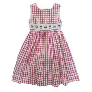 Rachel Riley Gingham Smocked Dress